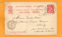 Luxembourg Ville 1899 Card Mailed - Entiers Postaux