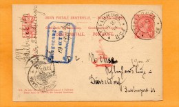 Ettelbruck Luxembourg 1899 Card Mailed - Postwaardestukken