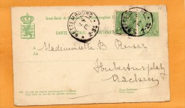 Luxembourg 1902 Card Mailed Wit Add Stamp - Stamped Stationery