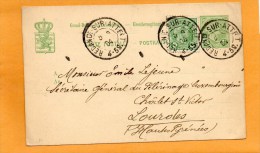 Redange Luxembourg 1904 Card Mailed Wit Add Stamp - Stamped Stationery