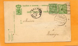 Wiltz Luxembourg 1907 Card Mailed Wit Add Stamp - Postwaardestukken