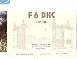 Carte Radio Qsl - Nancy - 54 - 24 Bld Georges Clémenceau - 1989 - Radio-amateur