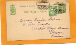 Luxembourg 1906 Card Mailed Wit Add Stamp - Stamped Stationery