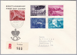 Liechtenstein 1959-VII-23 VADUZ Ersttagsbrief Nach Baden AG - Covers & Documents