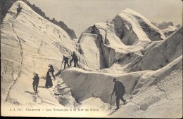 CP - Chamonix - Les Crevasses à La Mer De Glace - Zermatt 1910 - Matt