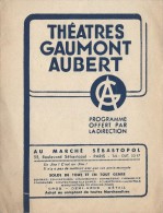 Cinéma/ Théatres Gaumont Aubert/Cinéma Saint Paul/ "Pension D´Artiste"/"Mr Breloque A Disparu"//1938  CIN26 - Programma's