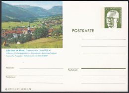 Germany 1974, Illustrated Postal Stationery "Reit Im Winkl", Ref.bbzg - Cartoline Illustrate - Nuovi