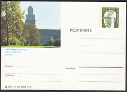 Germany 1974, Illustrated Postal Stationery "Witten", Ref.bbzg - Geïllustreerde Postkaarten - Ongebruikt