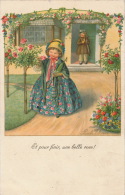 ENFANTS - LITTLE GIRL - MAEDCHEN - Jolie Carte Fantaisie Fillette "Et Pour Finir Une Belle Rose " Signée PAULI EBNER - Ebner, Pauli