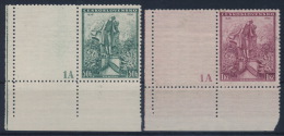 Czechoslovakia 1936 Mi 345-46 (2) Plate Planche Platte "1A" MNH - Ongebruikt