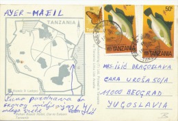 TANZANIA,1977, STAMPS, HotelBahari. Dar Es Salaam, Old Photo Postcard - Tanzanie