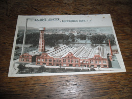 CPA Publicité Singer, L´Usine Singer à Bonnières Sur Seine (S-&-O) - Bonnieres Sur Seine