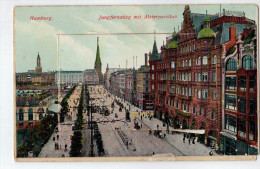 Hamburg. Jungfernstieg Mit Alsterpavillon; Multiview Kaart - Harburg