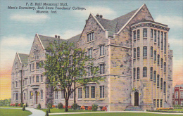 F E Ball Memorial Hall Men's Dormitory Ball State Teachers College Muncie Indiana Curteich - Muncie