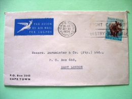 South Africa 1956 Cover To East London - Rhinoceros - Storia Postale