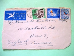 South Africa 1961 Front Of Cover To England - Bird Kingfisher - Gold - Church - Storia Postale