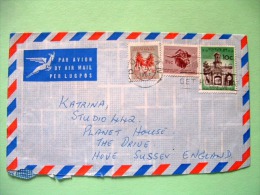 South Africa 1967 Cover To England - Flowers Gnu Church - Lettres & Documents