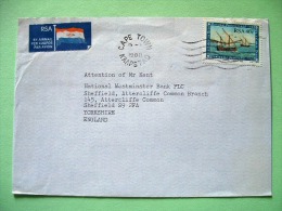 South Africa 1988 Cover To England - Ships - Discovery Of The Cape - Bartolomeu Dias Explorer - Flag Label - Covers & Documents