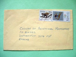 South Africa 1996 Cover To England - Animals Monkey - Olympics Atlanta - Cartas & Documentos