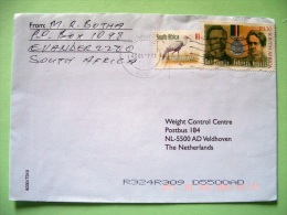 South Africa 2000 Cover To England - Xbird Crane - Writers Medal Plaatje Brandt - Cartas & Documentos