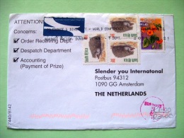 South Africa 2001 Cover To Holland - Flowers - Hedgehog - TAX Cancel - Brieven En Documenten
