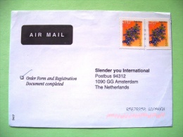 South Africa 2001 Cover To Holland - Flowers - Storia Postale