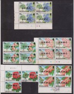 Montserrat 1976 Flowering Tree Officials - 5 Positional Blocks FU - Montserrat