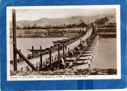 68 SOUVENIR DE CHALAMPE PONT DE BATEAUX SUR LE RHIN ET VUE SUR LA FORET NOIRE - Chalampé