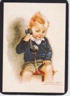 ENFANT  AU  TÉIÉPHONE   - CPM  ( Grand Modèle )   ( Signé  Mauzan ) - Mauzan, L.A.