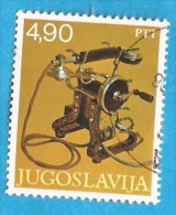 1978  1716-19  TELEFON JUGOSLAVIJA JUGOSLAWIEN POSTMUSEUM INDUKTOR TISCHTELEFON  USED - Used Stamps