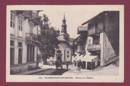 Delcampe - 74 - 030914 - ST GERVAIS LES BAINS - Place De L'église - - Altri & Non Classificati