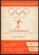 1952 Helsinki Olympic Programme - 20th July - Athletics - Boeken