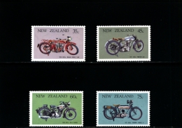 NEW ZEALAND - 1986  VINTAGE MOTORCYCLES  SET  MINT NH - Unused Stamps