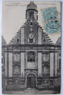 Saint-Pol-sur-Ternoise (62 Pas-de-Calais), L´église Paroissiale, Le Portail, Carte Postale Ancienne. - Saint Pol Sur Ternoise