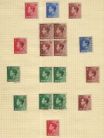 Great Britain 1936 Edward VIII Definitives Mint And Used Sets - Oblitérés