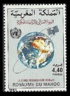 MOROCCO 1993 SPACE WEATHER SATELLITE WORLD METEOROLOGICAL DAY UNO SET MNH - Marruecos (1956-...)