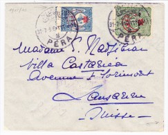 Brief Péra 31.7.16 Péra Nach Lausanne - Storia Postale