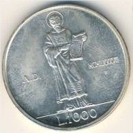 SAN MARINO - 1987 -  1000 Lire - KM 210 UNC From Divisionale Argento Silver - San Marino