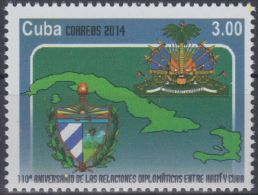 2014.13 CUBA 2014 MNH . 110 ANIVERSARIO DE LAS RELACIONES DIPLOMATICAS ENTRE CUBA-HAITI . - Unused Stamps