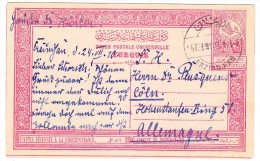 Ganzsache UPU Turkei 24.7.1910 Von Erdzinjan Nach Cöln DE - Covers & Documents