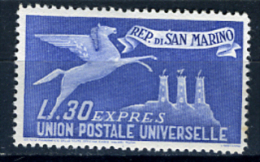 1946 - SAINT-MARIN - SAN MARINO - Catg. Sass. Ex 15 - LH - (SM2017.43..)f.to Biondi - Express Letter Stamps