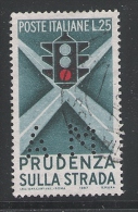 PERFIN ITALIA REPUBBLICA - 1957: Valore Usato Da L. 25 CAMPAGNA DI EDUCAZIONE STRADALE (PERFIN) - In Buone Condizioni. - Perforadas