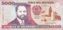 BILLETE DE MOZAMBIQUE DE 5000 METICAIS DEL AÑO 1991 (BANKNOTE) - Mozambique