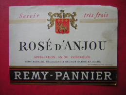 ETIQUETTE ROSE D´ANJOU  APPELATION ANJOU CONTROLEE  REMY PANNNIER NEGOCIANT  MAINE ET LOIRE - Pink Wines