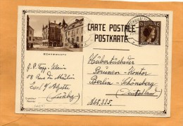 Luxembourg 1934 Card Mailed - Ganzsachen