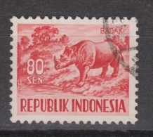 Indonesia Indonesie Nr. 177 Used ; Neushoorn, Rhino, Rinoceronte - Rhinoceros