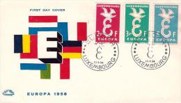 Fdc EUROPA 1958 Lussemburgo (Luxembourg) - 1958