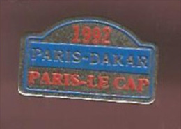 37019-Pin's.Rallye Automobile.Paris Dakar.le Cap.signé A.B. - Rallye
