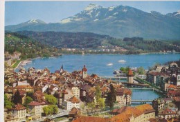 SUISSE,SWITZERLAND,SCHWEI Z,SVIZZERA,HELVETIA,SWISS ,LUZERN,LUCERN,VUE AERIENNE,IL Y A 42 ANS - Lucerna