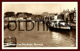 DORSET - WEYMOUTH - THE HARBOUR FROM TOWN BRIDGE - 1930 REAL PHOTO PC - Weymouth
